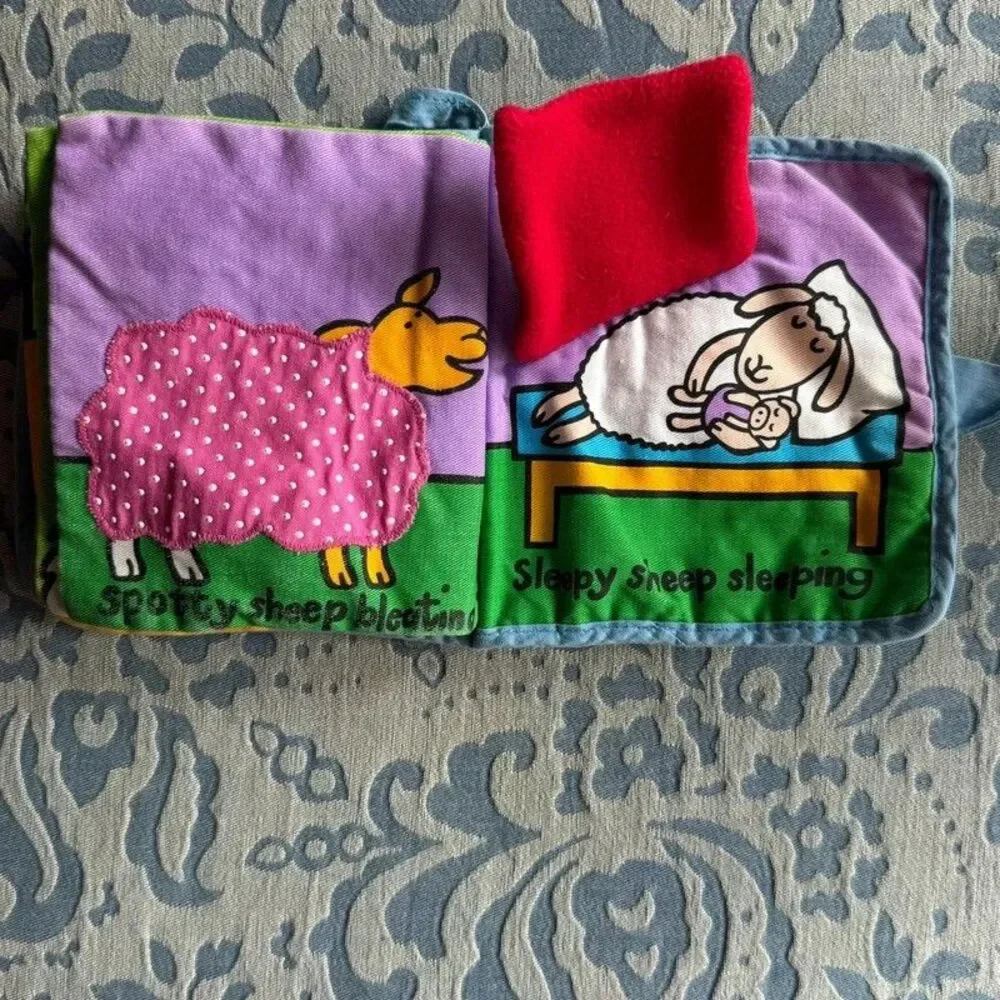 Retired Jellykitten My Sheep Book Soft Cloth Activity Book Jellycat Sensory